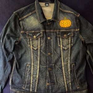 Custom Louis Vuitton Pumpkin Patch Denim Jacket